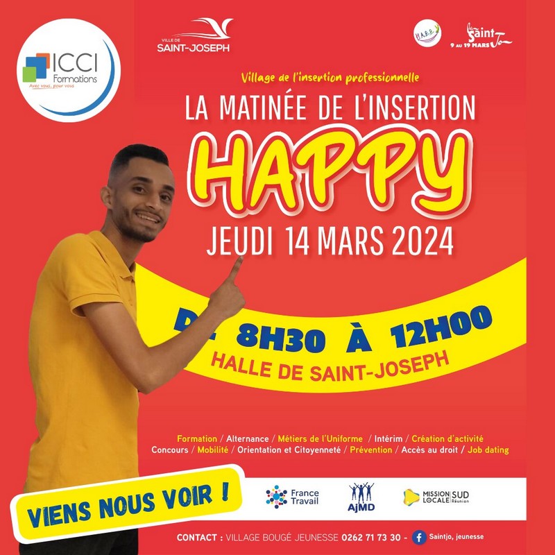 ICCI Formations au Forum HAPPY ! 14 Icci Formations était présent au village de l'insertion professionnelle à la Réunion