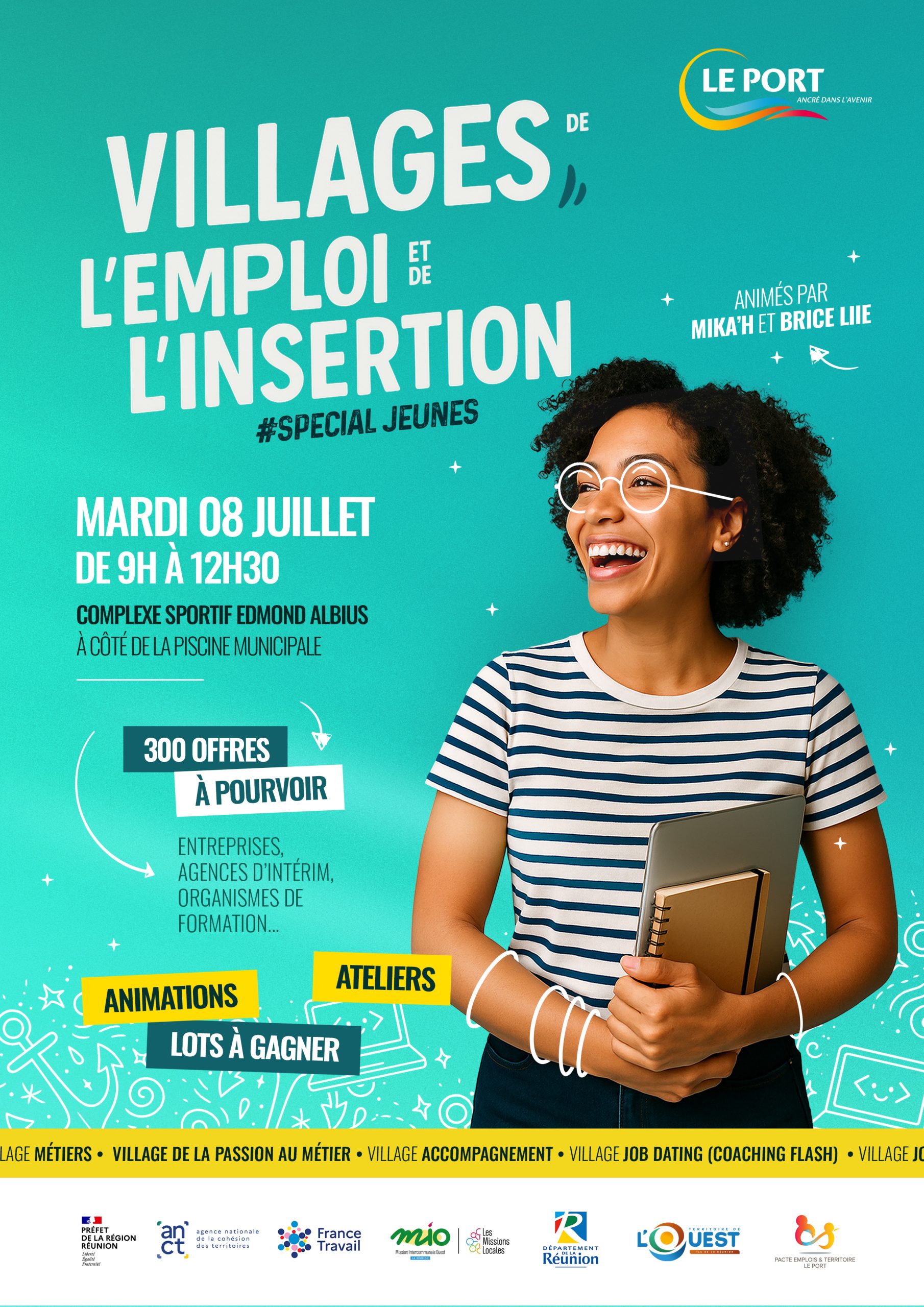 Villages de l’Emploi et de l’Insertion 14 Affiche Villages Jeunes 2025 scaled