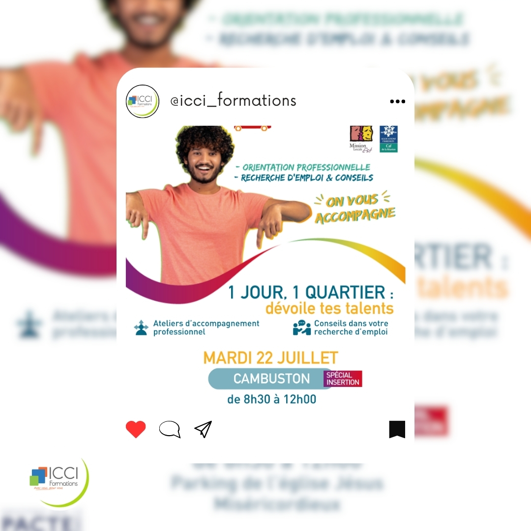 Présent pour ton avenir pro à 1 jour, 1 quartier à Saint-André - Cambuston ! 14 posts 3