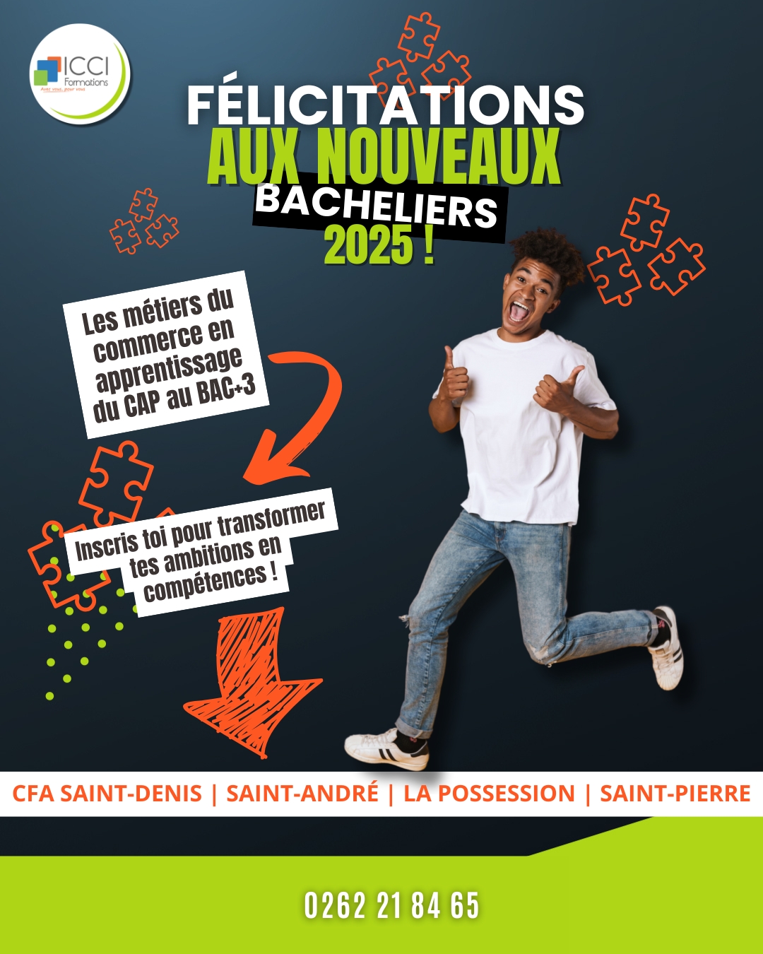 Félicitations aux nouveaux bacheliers 2025 ! 14 recrutement.nord@icci.re 0262 21 84 65 1
